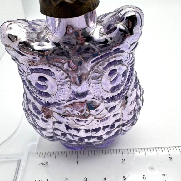Owl Mercury Glass Ornament Kugel Style Purple Lavender Christmas 4" - Picture 2 of 7